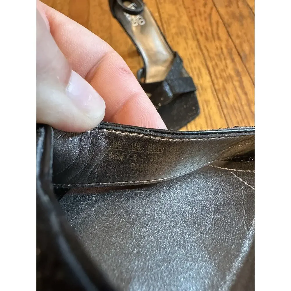 EUC Franco Sarto Womens Rania 2 Stiletto Cut-Out Black high heels Size 8.5